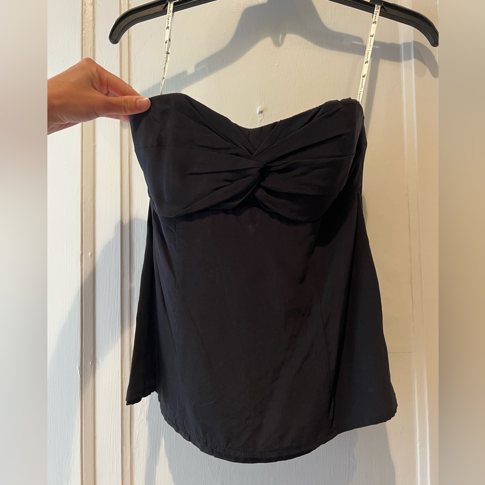 Nanette Lepore black strapless top 4